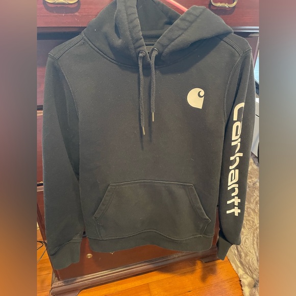 Carhartt Women’s Black Hoodie with Logo - Picture 1 of 3